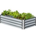 Grillgear Bajo Series 22 x 40 x 10 in. Rectangle Galvanized Metal Raised Garden Bed GR2575959